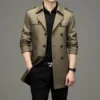 Men MAGNUM Legacy Double-Breasted Trench Short Coat