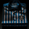 Men MAGNUM 1 Elegant Romantic Striped Long Sleeve Shirt