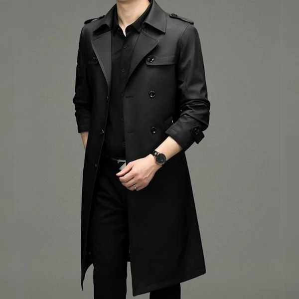 Men MAGNUM Legacy Double-Breasted Trench Long Coat - Image 5