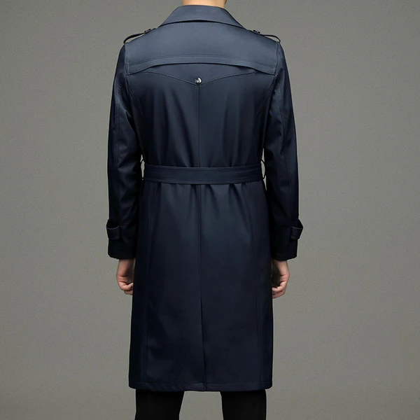 Men MAGNUM Legacy Double-Breasted Trench Long Coat - Image 8