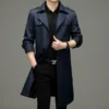 Men MAGNUM Legacy Double-Breasted Trench Long Coat