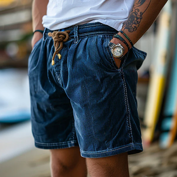 Men MAGNUM Lumiere Vintage Linen Shorts