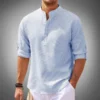 Men MaGNUM Bellagio Henley Linen Shirt