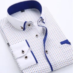 Men Spring Business Casual Anti-WrinkleL Long-Sleeved Shirt