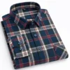 Men'S Retro Plaid Cotton Shirt