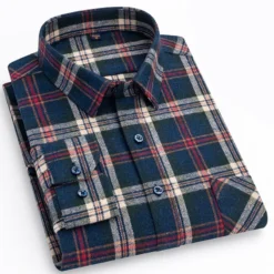 Men'S Retro Plaid Cotton Shirt