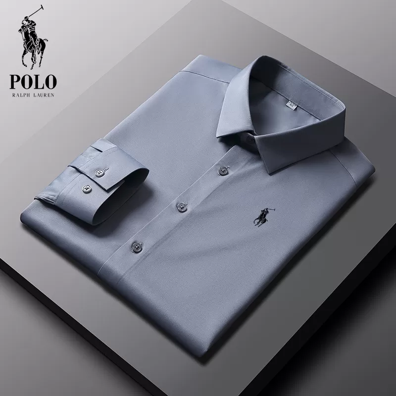 Ralph Lauren Men Cotton Basic Denim Long Sleeve Shirt - Image 11