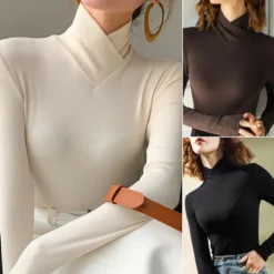 Women MAGNUM Cross Turtleneck Sweater