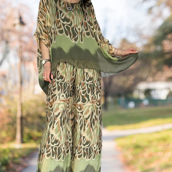 Women MAGNUM Printed loose top and pants set - Image 2