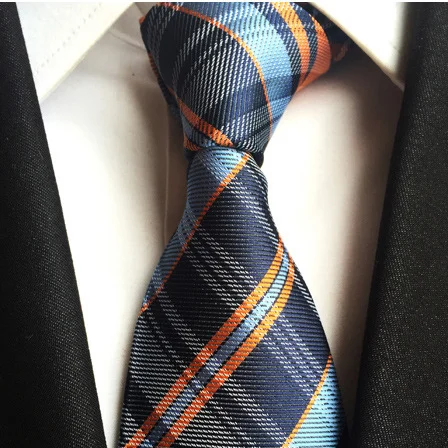 Men MAGNUM Business Contrast Plaid Jacquard Necktie - Image 6