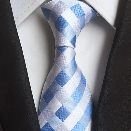 Men MAGNUM Business Contrast Plaid Jacquard Necktie - Image 3