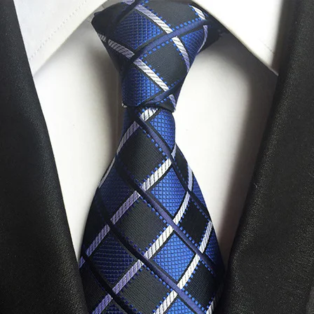 Men MAGNUM Business Contrast Plaid Jacquard Necktie - Image 9