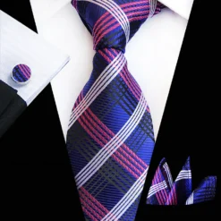Men MAGNUM Business Plaid Tie
